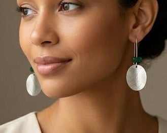 Ngaruru silver earrings