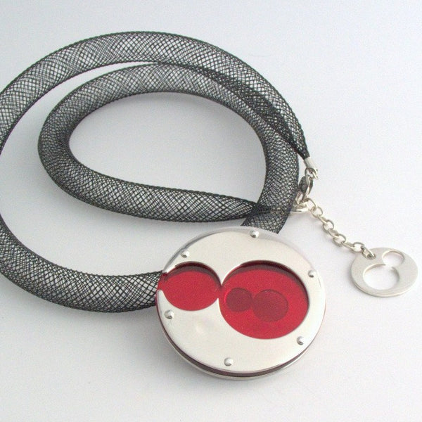 Pieces of 8 sterling silver pendant large