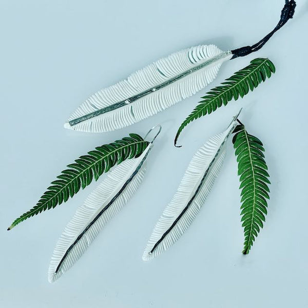 Ngaruru bone and silver pendant