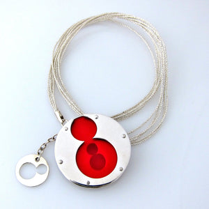 Pieces of 8 sterling silver pendant large