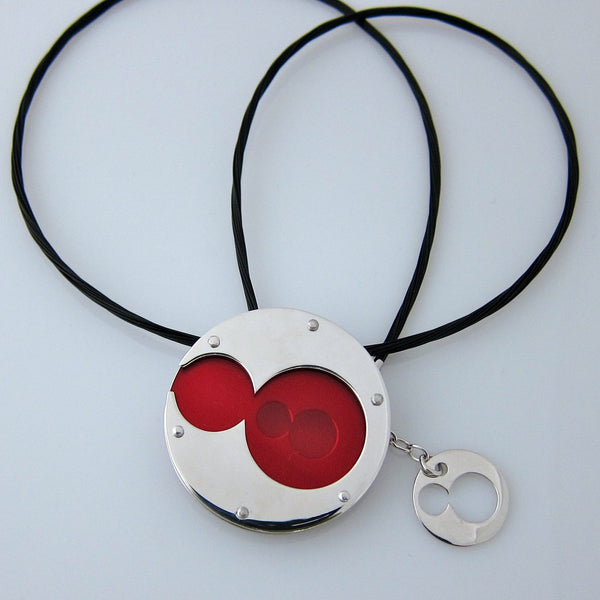 Pieces of 8 sterling silver pendant large