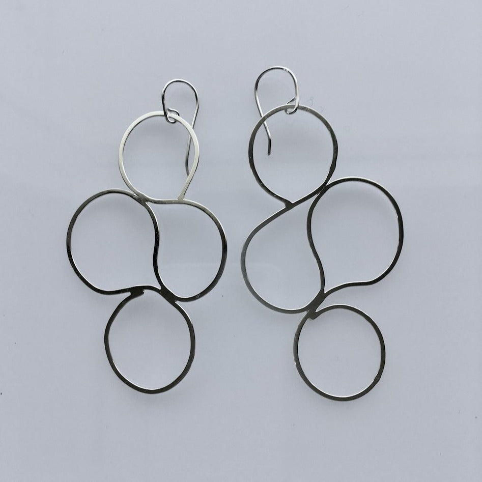 Kelp stirling silver large earrings