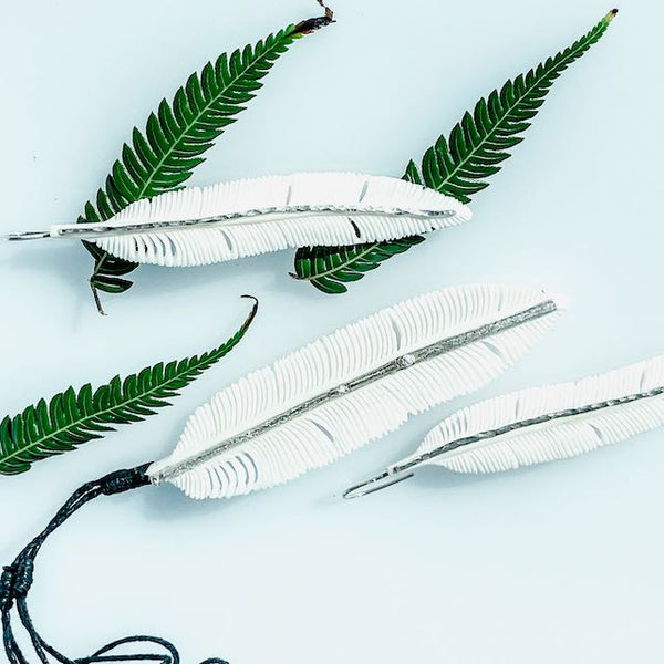 Ngaruru bone and silver earrings