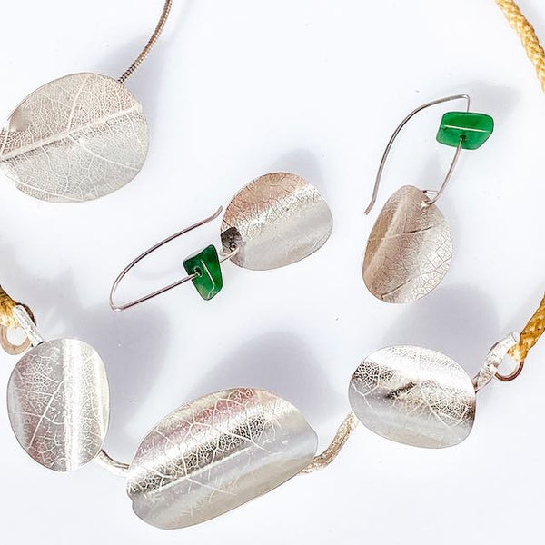 Ngaruru silver earrings
