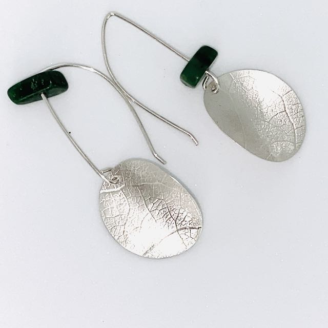 Ngaruru silver earrings