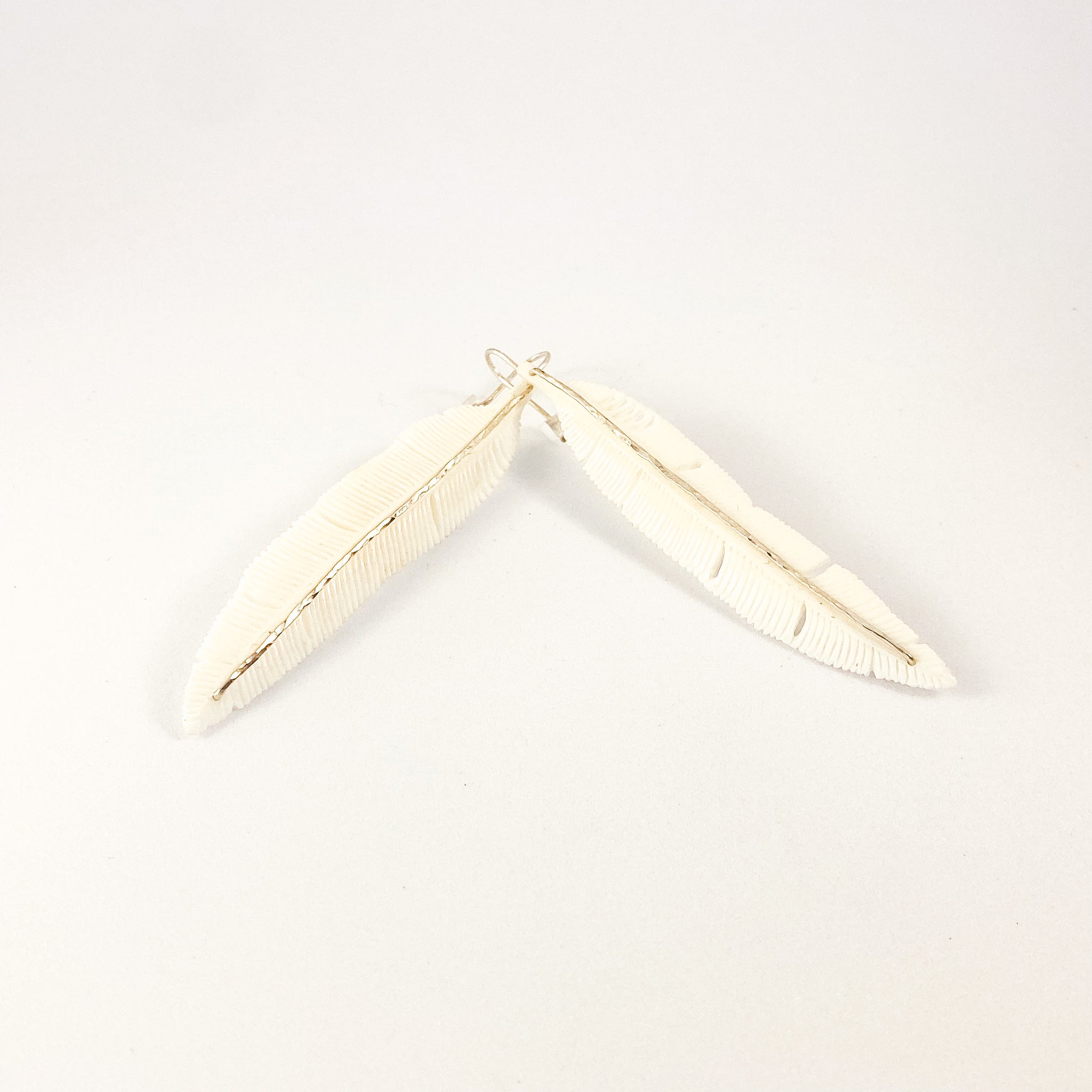 Ngaruru bone and silver earrings