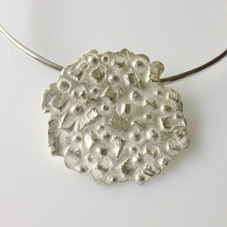 Turangawaewae Maori Bay silver pendant - exhibition piece only