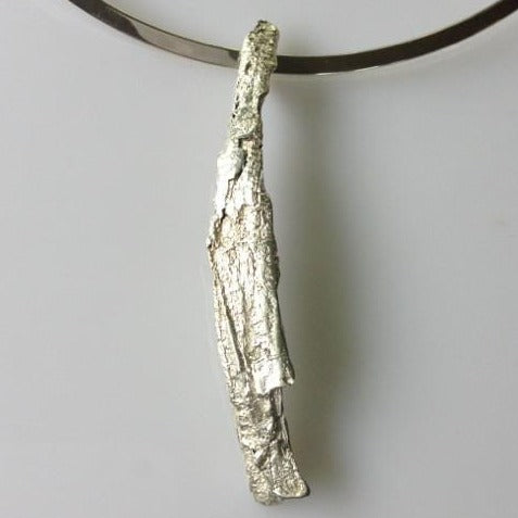 Turangawaewae silver bark pendant