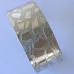 Schist inspired solid silver cuffs